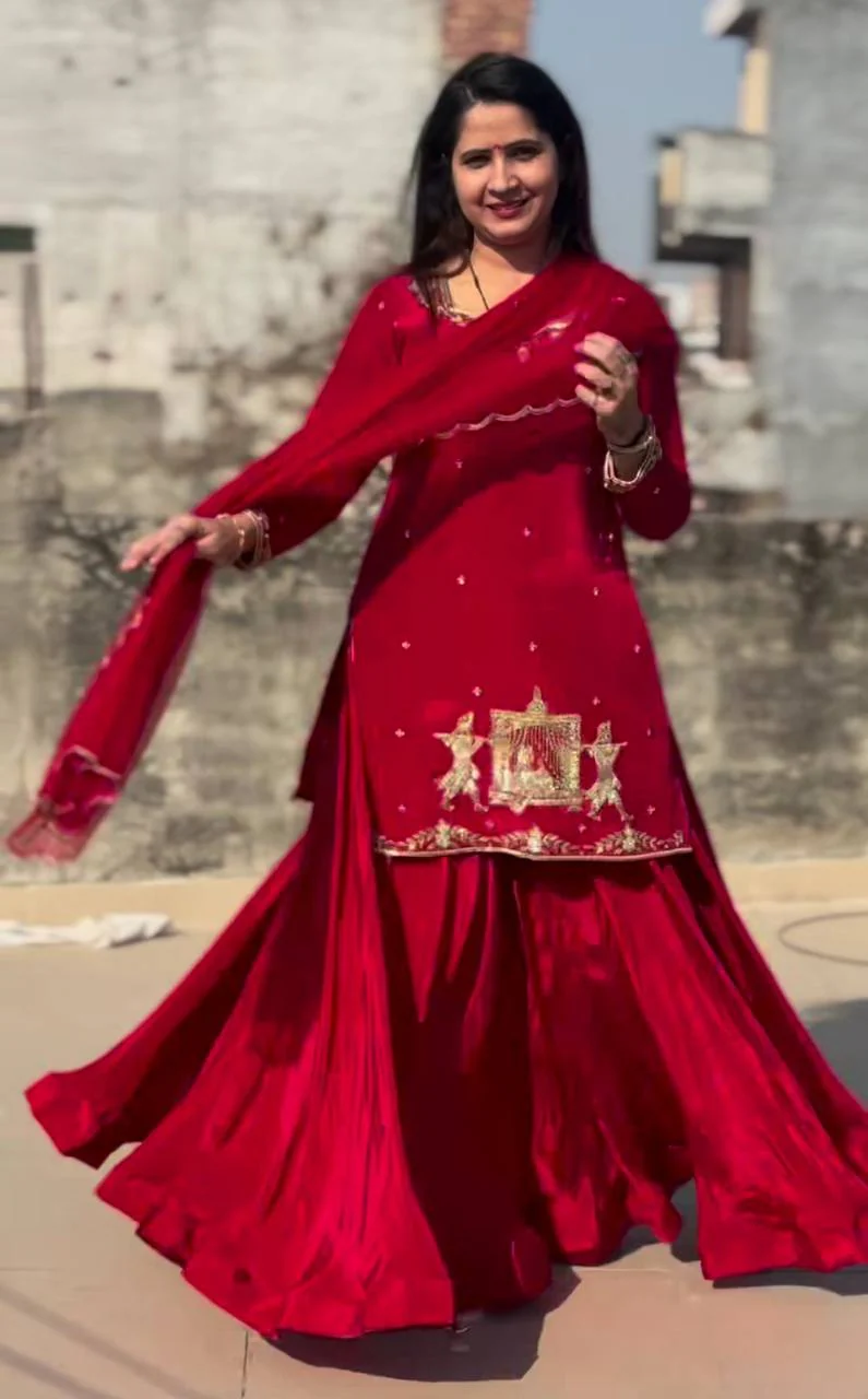 A  Red and Pink Top Lehenga Fashion Statements - Image 4