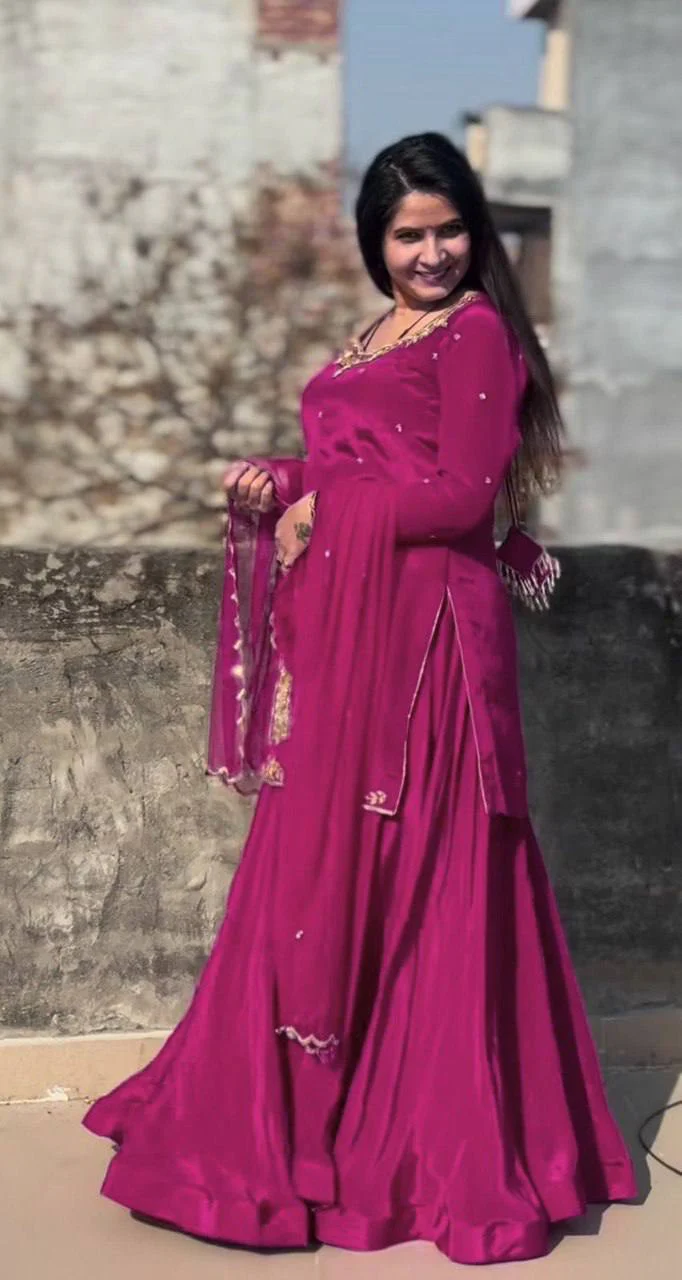A  Red and Pink Top Lehenga Fashion Statements - Image 7