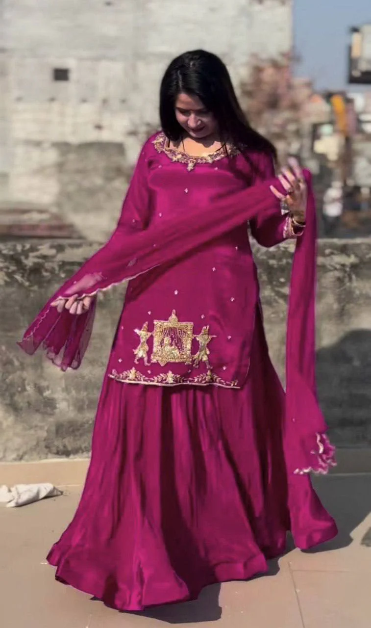 A  Red and Pink Top Lehenga Fashion Statements - Image 8