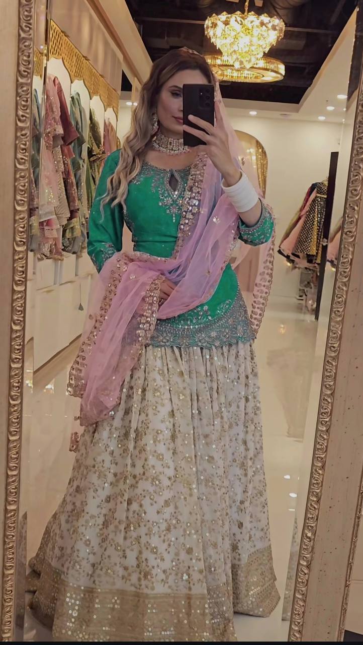 A Stunning White Lehenga for Timeless Festivities - Image 7