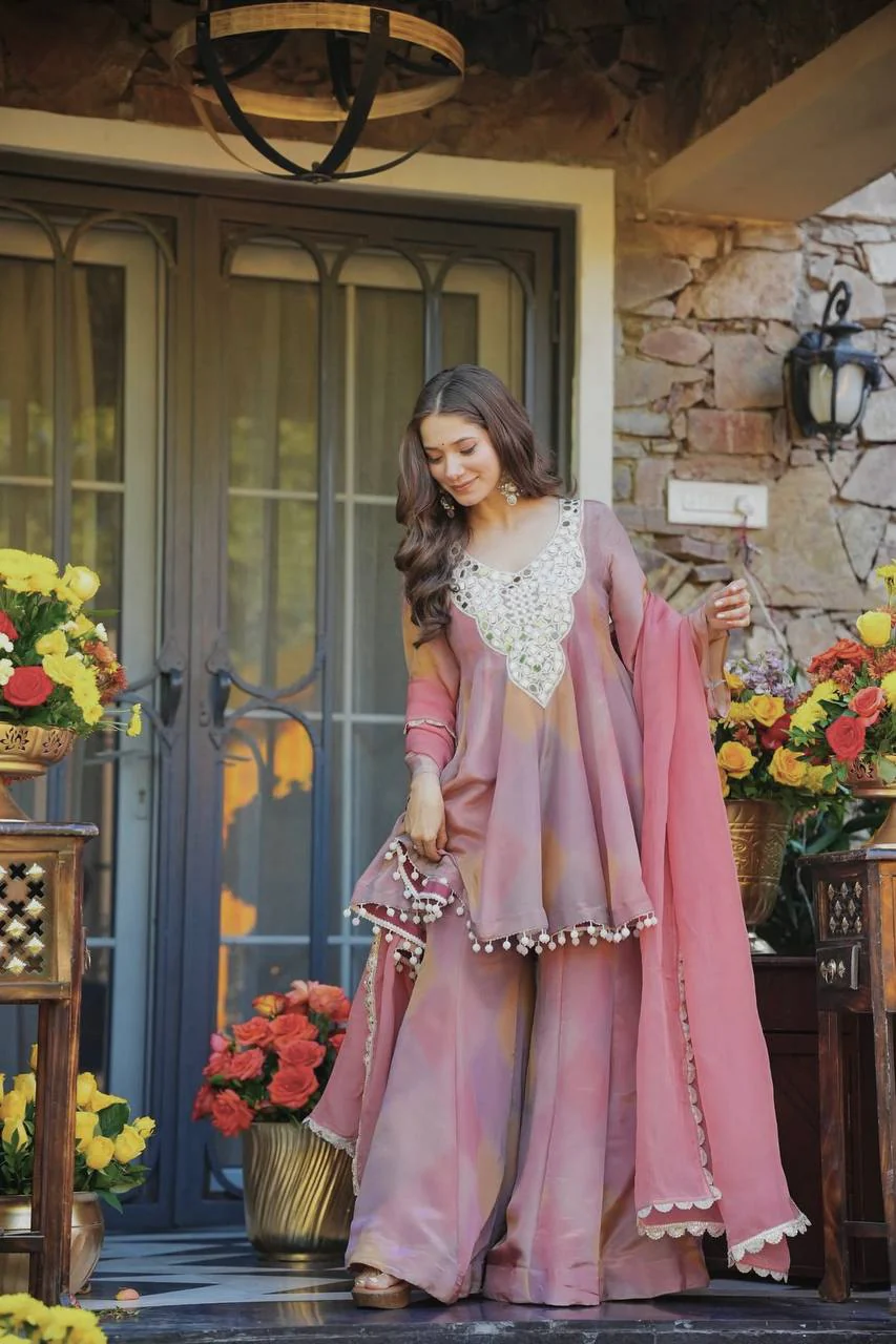 Blossom Bliss: Vibrant Celebration Outfit - Image 2