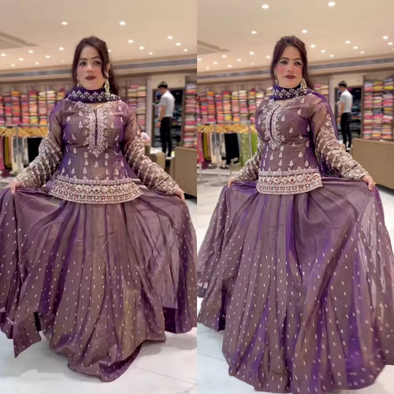 Chic Purple Celebration Attire - Image 2