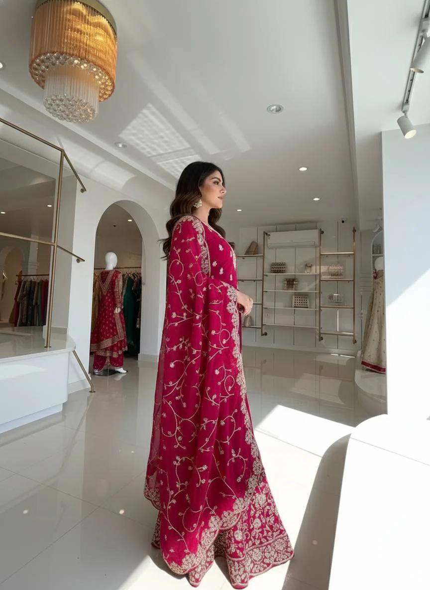 Majestic Charm: Enchanting Traditional Ensemble - Image 3