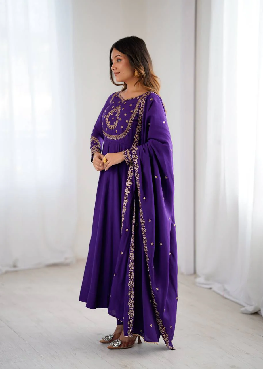 Majestic Purple Elegance Ensemble - Image 5