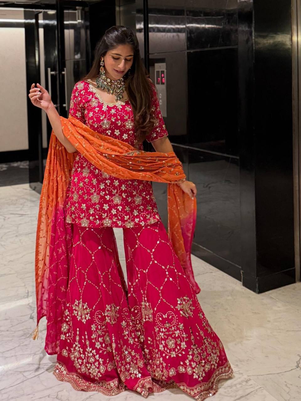 Radiant Elegance in Pink Attire - Image 4