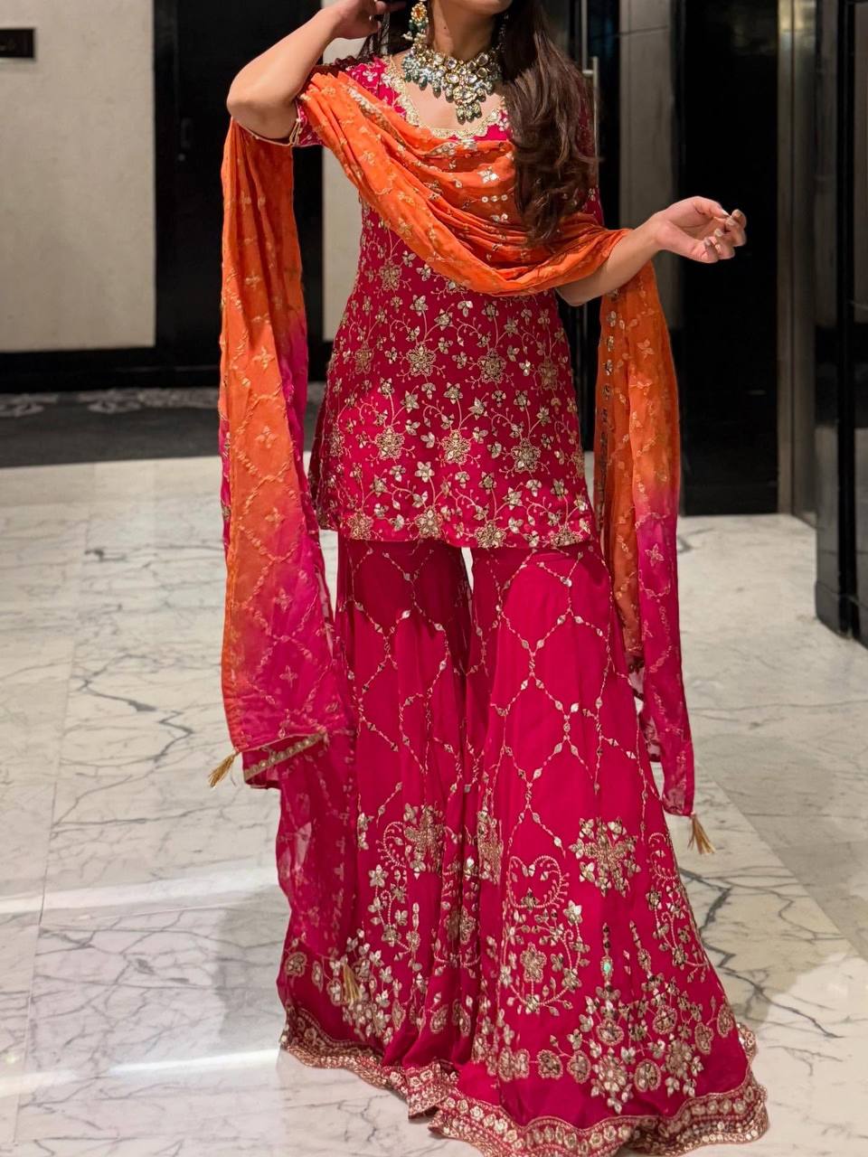 Radiant Elegance in Pink Attire - Image 5